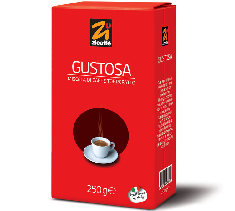 250 g – maltos kavos pupelės – „Gustosa“ – „ZICAFFÈ“