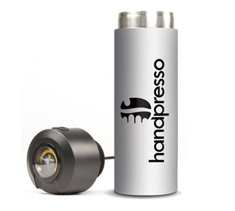 Weiße, isolierte Trinkflasche mit Thermometer, 30 cl – HANDPRESSO