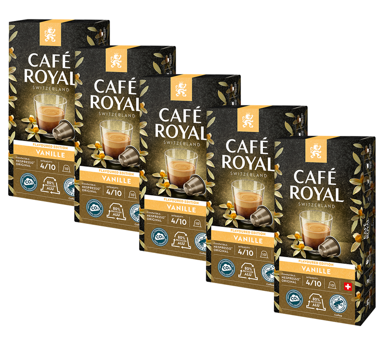 50 капсули, съвместими с Nespresso* Original, вкус Ванилия - CAFÉ ROYAL
