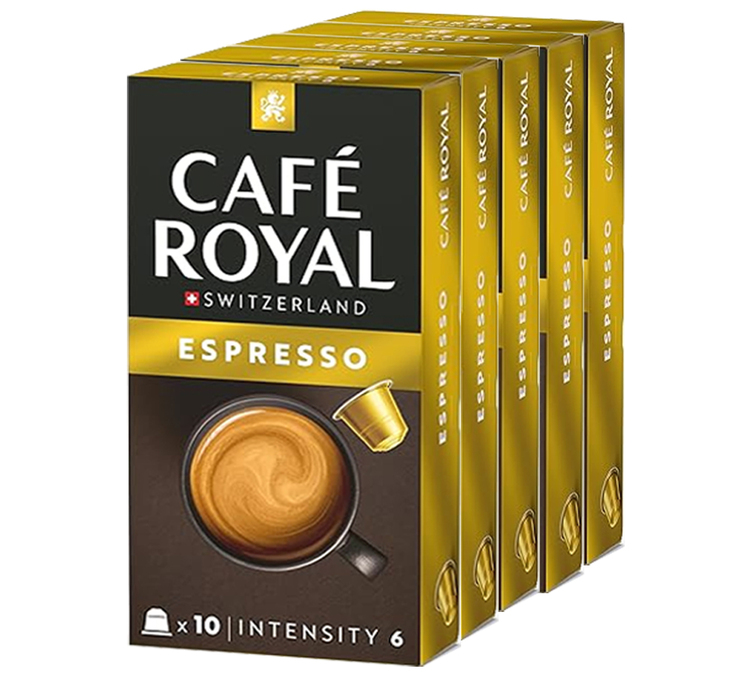 50 kapselia, yhteensopiva Nespresso* Original -kahvinkeittimen kanssa – CAFÉ ROYAL