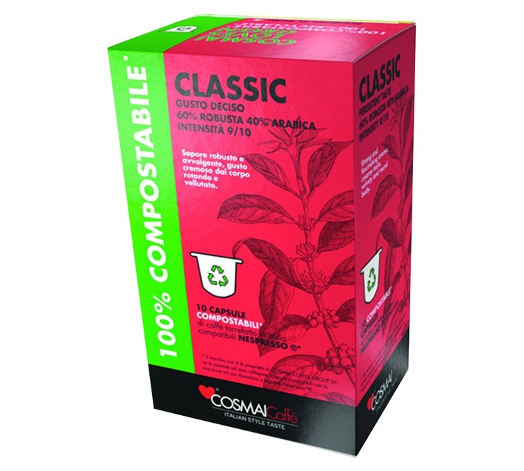 10 kapslar, kompatibla med Nespresso* Original Classic - COSMAI CAFFÉ