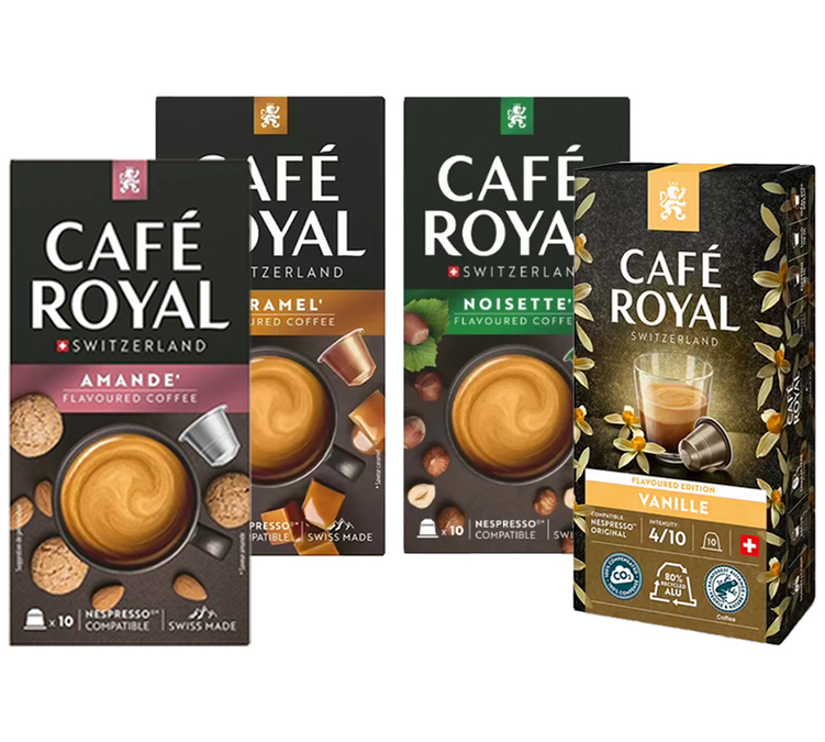 Confezione di prova «Les Aromatisés», 40 capsule compatibili con Nespresso* Original - CAFE ROYAL