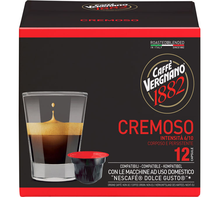 12 capsule compatibili con Nescafé* Dolce Gusto* Cremoso - CAFFE VERGNANO