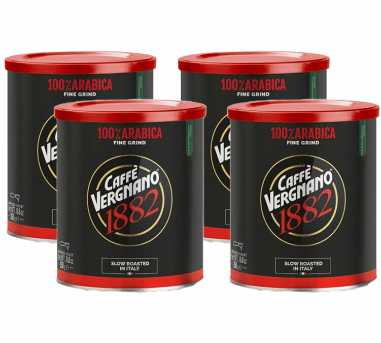 4 x 250 g – jauhettu kahvi – 100 % Arabica – CAFFÈ VERGNANO
