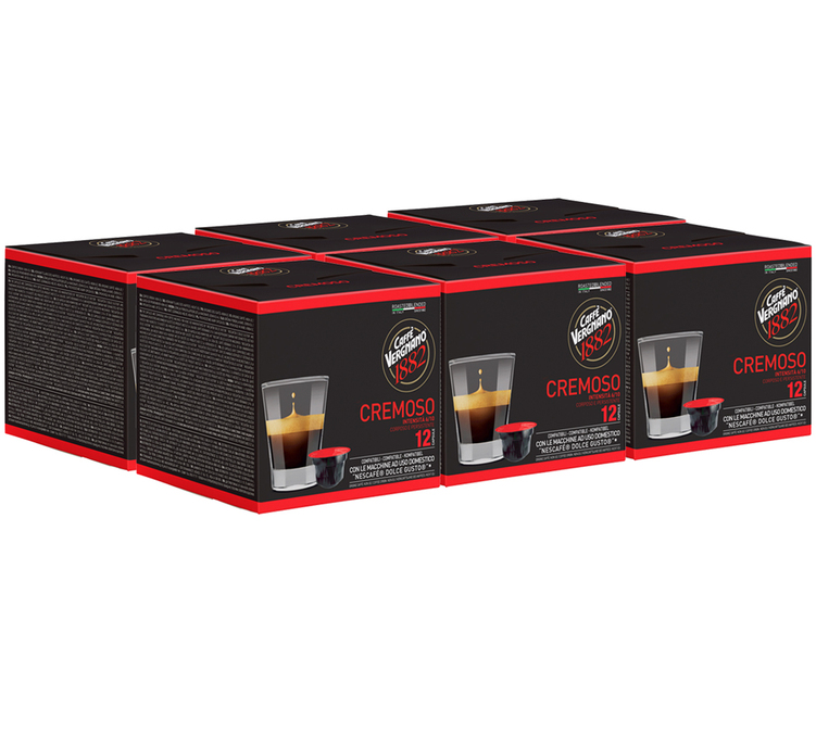 72 cápsulas compatíveis com Nescafé* Dolce Gusto* Cremoso - CAFFE VERGNANO