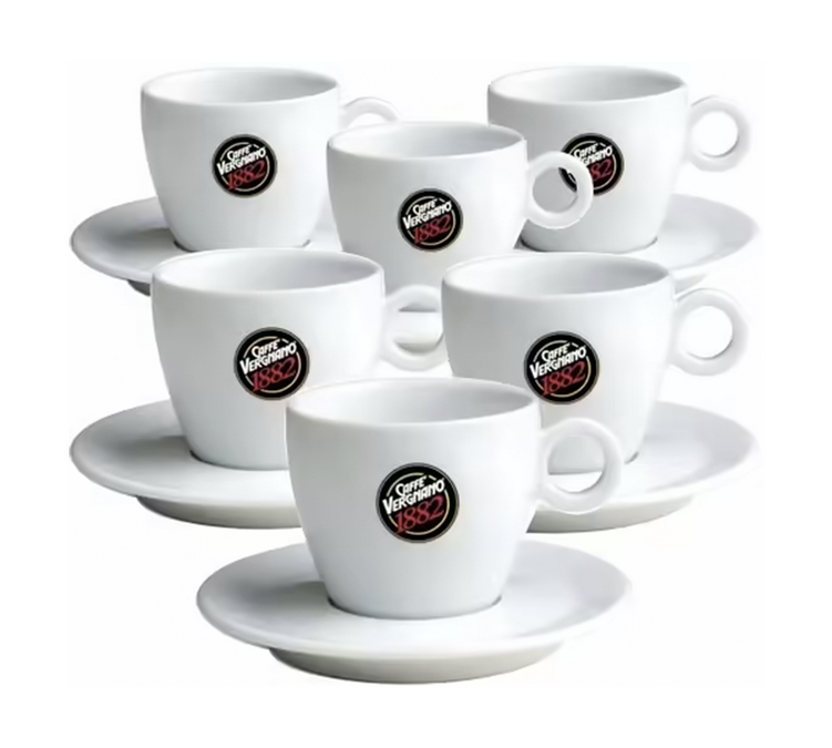 6 tazas de capuchino Vergnano.