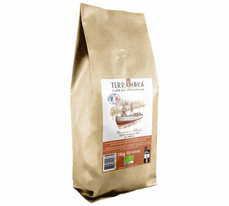 1 kg - Café en grain - Monsieur Albert Bio - TERRAMOKA