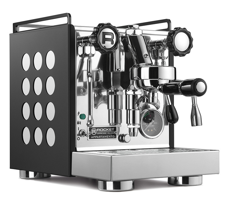 Μηχανή εσπρέσο ROCKET ESPRESSO, μοντέλο Appartamento, χρώμα μαύρο-λευκό.