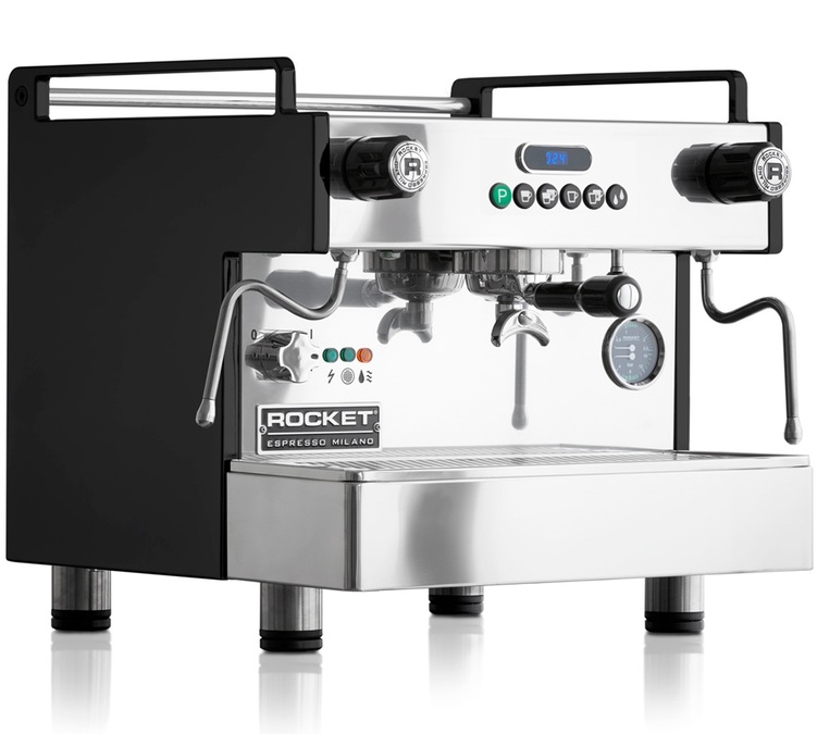 Professionelle Espressomaschine Rocket Espresso Boxer Timer, Schwarz, 1-Gruppig.