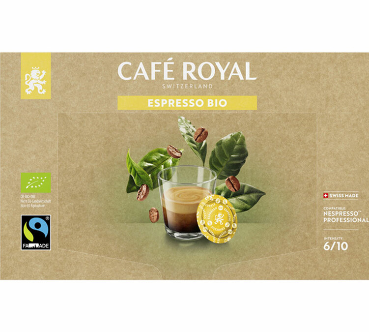 50 Nespresso* Pro Espresso Bio capsules - Fairtrade - CAFE ROYAL