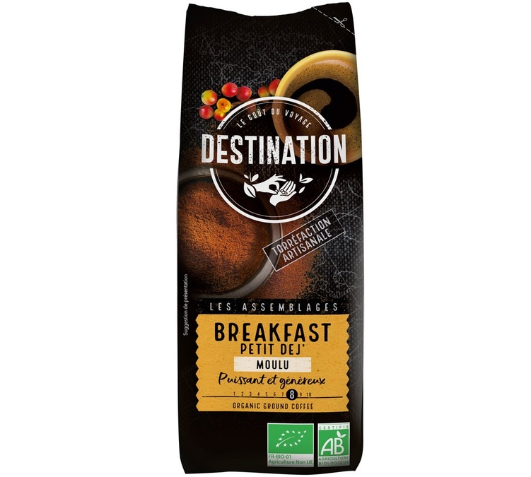 250 g - Café moulu - P'tit Dej (Breakfast) n°4 Filtre Bio - DESTINATION
