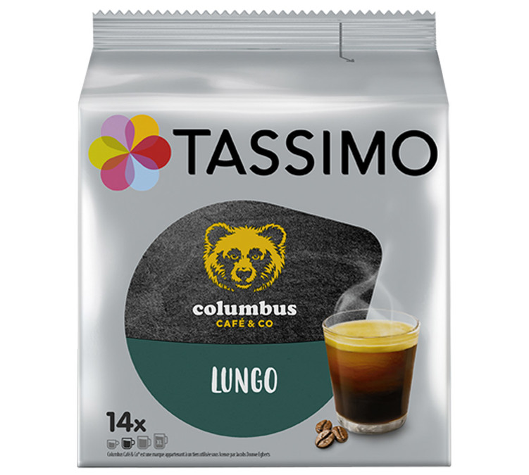 14 Kapseln Columbus Lungo – für TASSIMO