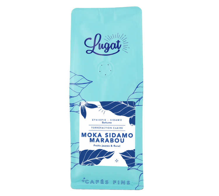 250 g - Café moulu - Ethiopie Moka Sidamo Marabou pour cafetière filtre - LUGAT