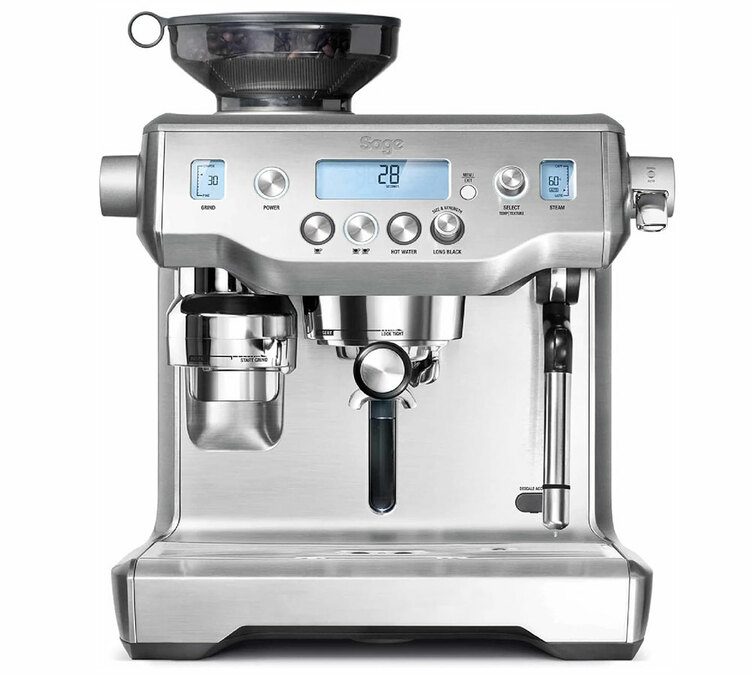 Macchina da caffè espresso SAGE The Oracle SES980BSS4EEU1, finitura acciaio inox satinato.
