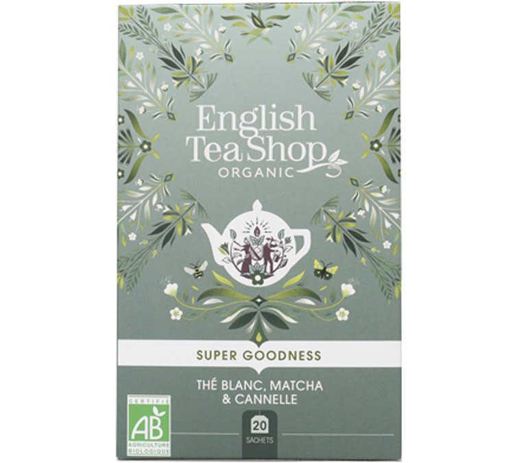 Organic White Tea, Matcha, and Cinnamon - 20 sachets - ENGLISH TEA SHOP