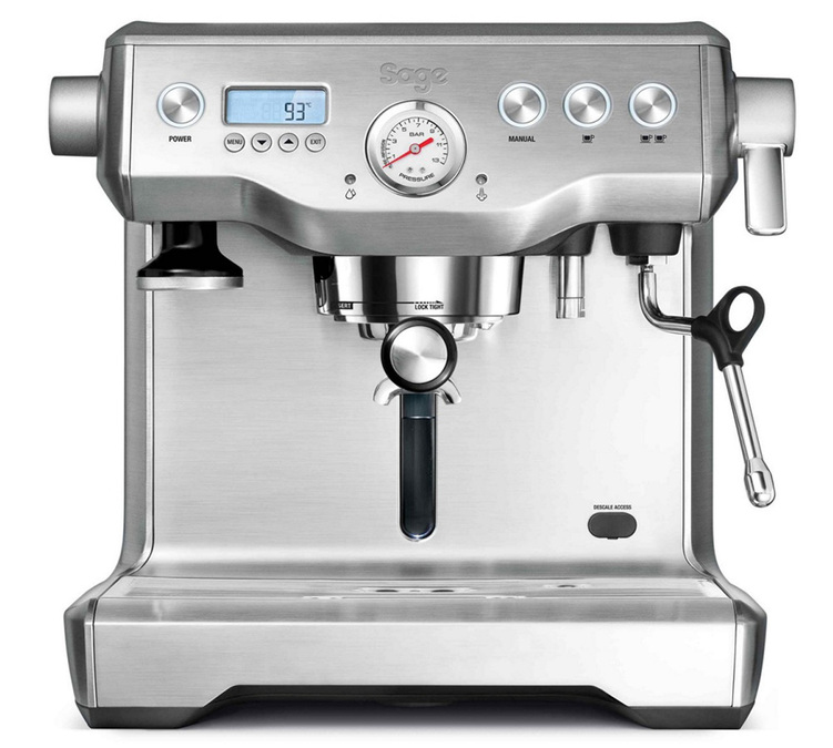 Sage The Dual Boiler SES920BSS4EEU1 -espressokone, harjattu ruostumaton teräs.