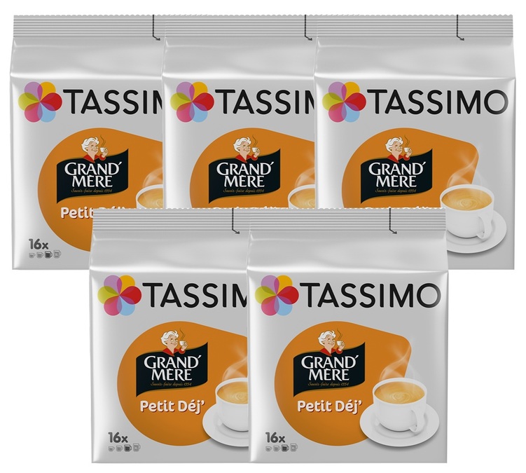Опаковка с 80 капсули Grand Mère Petit Déjeuner – за кафемашини TASSIMO.