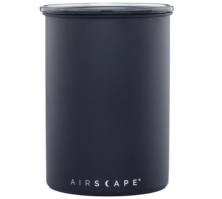 Juodos matinės spalvos metalinė talpykla, 500 g – „Airscape“