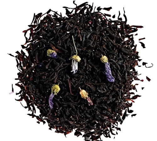 Zwarte thee met violetsmaak, mijn liefde – losse thee, 100 g – COMPTOIR FRANÇAIS DU THÉ