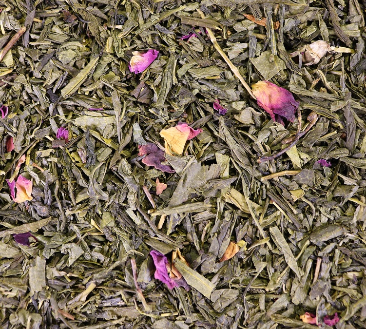 Grüner Tee mit Rosengeschmack und Litschi – lose, 100 g – COMPTOIR FRANÇAIS DU THÉ
