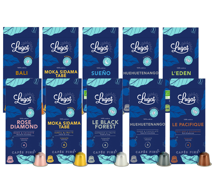 Discovery pack: 100 Nespresso*-compatible capsules – LUGAT