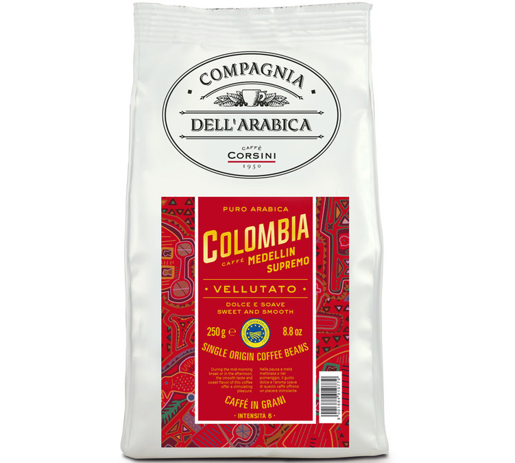 250 g – kawa ziarnista – Kolumbia, Medellin – CORSINI.