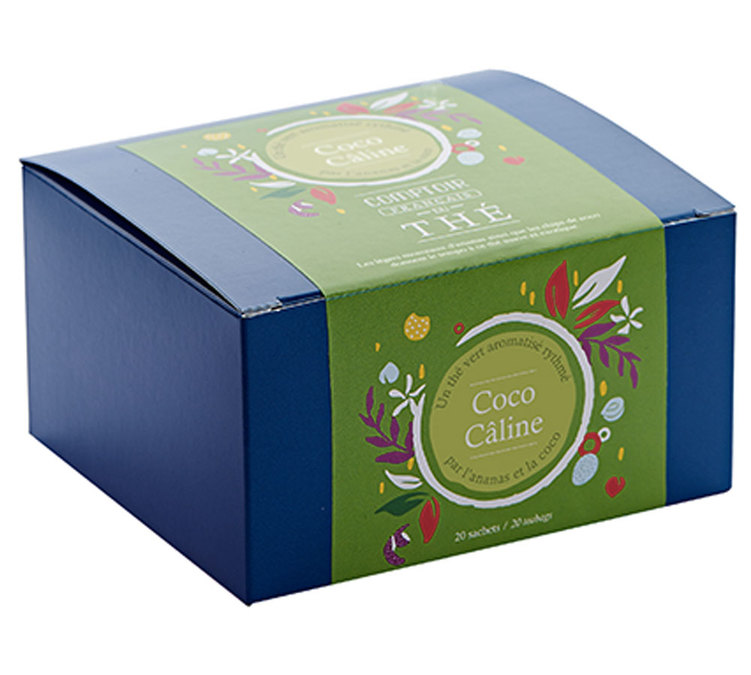Grüner Tee Coco Caline - 20 Teebeutel - COMPTOIR FRANÇAIS DU THÉ
