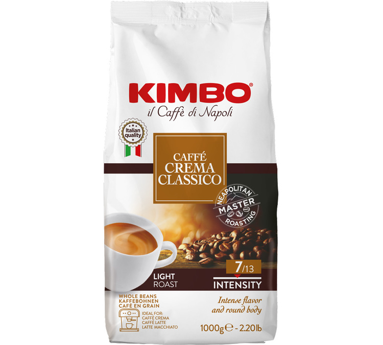 1 kg - Café em grão - Crema Classico - KIMBO