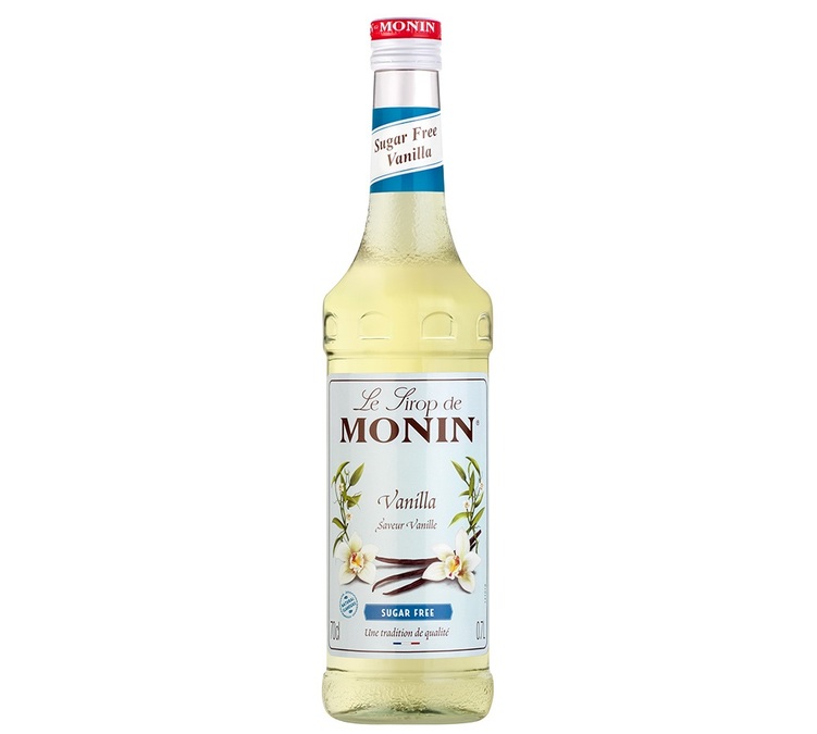 Vanillesirup ohne Zucker – Monin, 70 cl.